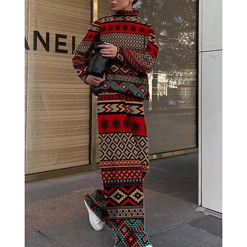 Femme Chemise Ensembles de pantalons Pantalon Vêtement de rue Noir Rouge Casual Quotidien Géométrique Plaid Imprimer Col Roulé S M L XL XXL
Femme Chemise Ensembles de pantalons Pantalon Vêtement de rue Noir Rouge Casual Quotidien Géométrique Plaid Imprimer Col Roulé S M L XL XXL