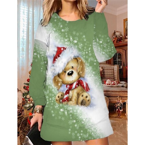 Women's Christmas Sweatshirt Dress Shift Dress Mini Dress Green Blue Pink Long Sleeve Dog Print Winter Fall Autumn Fashion Daily 2022 S M L XL XXL 3XL
Women's Christmas Sweatshirt Dress Shift Dress Mini Dress Green Blue Pink Long Sleeve Dog Print Winter Fall Autumn Fashion Daily 2022 S M L XL XXL 3XL