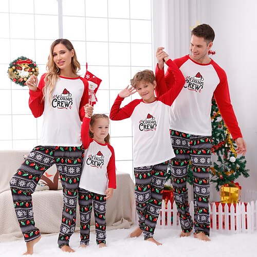 Christmas Pajamas Family Letter Home White Long Sleeve Basic Matching Outfits
Christmas Pajamas Family Letter Home White Long Sleeve Basic Matching Outfits