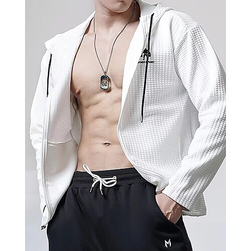 Men's Track Jacket Windbreaker Pocket Full Zip Long Sleeve Outerwear Athleisure Winter Thermal Warm Windproof Breathable Fitness Running Jogging Sportswear Activewear Black Gray White
Men's Track Jacket Windbreaker Pocket Full Zip Long Sleeve Outerwear Athleisure Winter Thermal Warm Windproof Breathable Fitness Running Jogging Sportswear Activewear Black Gray White
