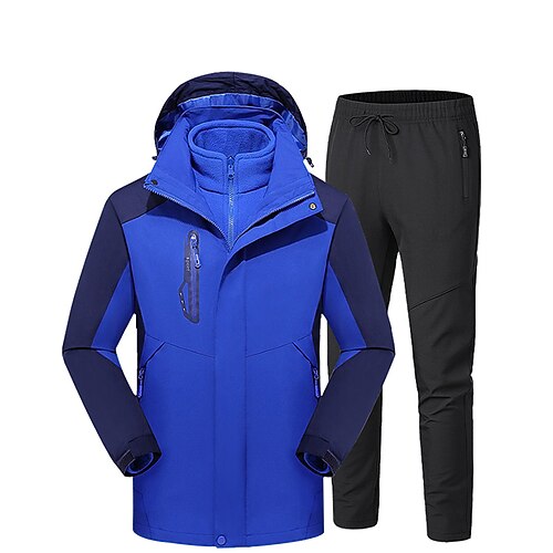 Men's Hiking Jacket Hiking Jacket with Pants Hiking Fleece Jacket Winter Outdoor Detachable Fleece Warm Multi-Pockets Detachable Cap 3-in-1 Jacket Clothing Suit Ski / Snowboard Climbing Camping
Men's Hiking Jacket Hiking Jacket with Pants Hiking Fleece Jacket Winter Outdoor Detachable Fleece Warm Multi-Pockets Detachable Cap 3-in-1 Jacket Clothing Suit Ski / Snowboard Climbing Camping