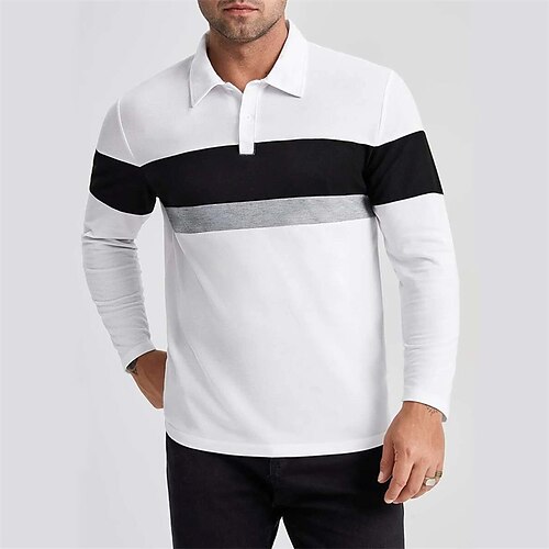 Men's Golf Shirt Color Block Graphic Prints Turndown Green Black Blue Red Light Sky Blue Hot Stamping Street Daily Long Sleeve Button-Down Print Clothing Apparel Fashion Casual Comfortable Big and
Men's Golf Shirt Color Block Graphic Prints Turndown Green Black Blue Red Light Sky Blue Hot Stamping Street Daily Long Sleeve Button-Down Print Clothing Apparel Fashion Casual Comfortable Big and