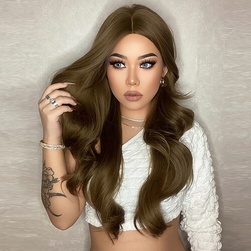 24 Inch Synthetic Wig Women's Wig Brown Long Wavy Hair Fashion Daily Party Cosplay
24 Inch Synthetic Wig Women's Wig Brown Long Wavy Hair Fashion Daily Party Cosplay