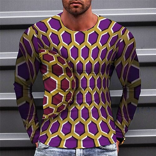 Men's T shirt Tee Geometric Graphic Prints Crew Neck Green Blue Purple Dark Green Coffee 3D Print Outdoor Street Long Sleeve Print Clothing Apparel Basic Sports Designer Casual
Men's T shirt Tee Geometric Graphic Prints Crew Neck Green Blue Purple Dark Green Coffee 3D Print Outdoor Street Long Sleeve Print Clothing Apparel Basic Sports Designer Casual
