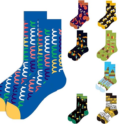 Men's 3 Pairs Socks Crew Socks Casual Socks Fashion Comfort Cotton Cartoon Christmas Casual Daily Medium Fall Winter Light Blue turmeric
Men's 3 Pairs Socks Crew Socks Casual Socks Fashion Comfort Cotton Cartoon Christmas Casual Daily Medium Fall Winter Light Blue turmeric