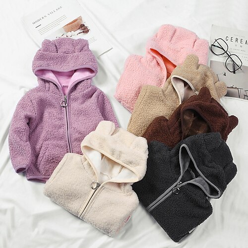 Kids Girls' Coat Outerwear Plain Long Sleeve Coat Vacation Cute Cool Black Purple Pink Winter Fall 2-6 Years
Kids Girls' Coat Outerwear Plain Long Sleeve Coat Vacation Cute Cool Black Purple Pink Winter Fall 2-6 Years