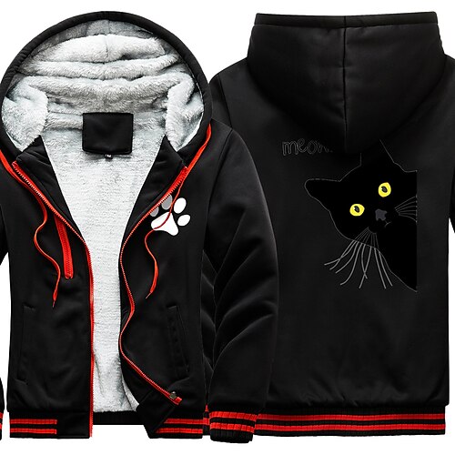 Inspired by Animal Cat Hoodie Anime Outerwear Anime Graphic Outerwear For Men's Women's Unisex Adults' Hot Stamping 100% Polyester Casual Daily
Inspired by Animal Cat Hoodie Anime Outerwear Anime Graphic Outerwear For Men's Women's Unisex Adults' Hot Stamping 100% Polyester Casual Daily