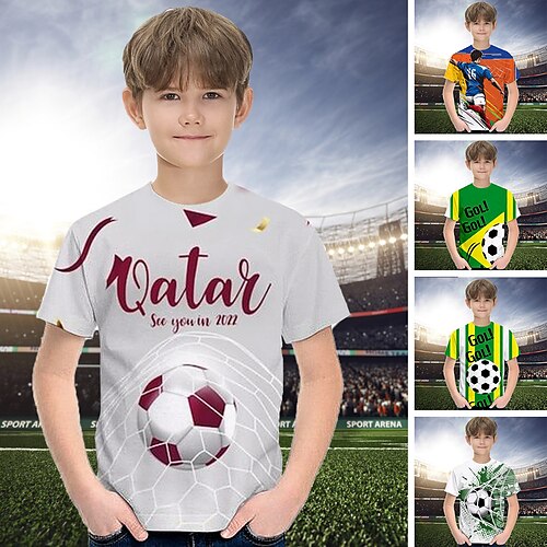 Barn Gutt Verdensmesterskap T skjorte T-skjorte Bokstaver Fotball Kortermet Crewneck Barn Topp Avslappet 3D-utskrift Sport Daglig Sommer Flerfarget 3-12 år
Barn Gutt Verdensmesterskap T skjorte T-skjorte Bokstaver Fotball Kortermet Crewneck Barn Topp Avslappet 3D-utskrift Sport Daglig Sommer Flerfarget 3-12 år