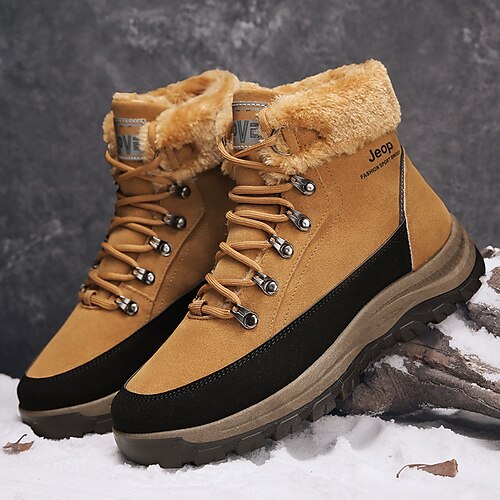 Men's Boots Snow Boots Winter Boots Fleece lined Casual Athletic Walking Shoes PU Warm Almond Black Winter
Men's Boots Snow Boots Winter Boots Fleece lined Casual Athletic Walking Shoes PU Warm Almond Black Winter