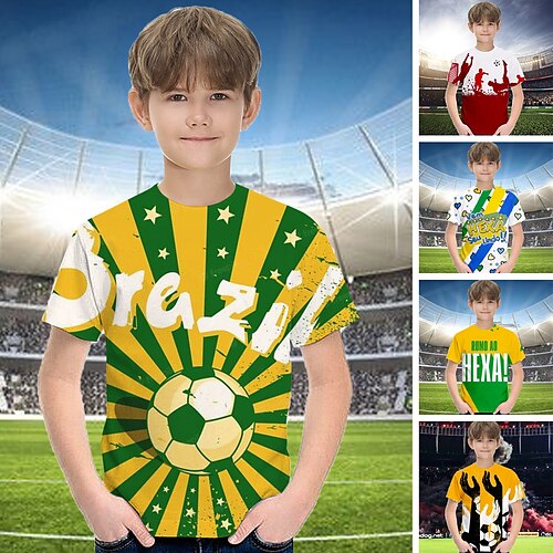 Barn Gutt Verdensmesterskap T skjorte T-skjorte Bokstaver Fotball Kortermet Crewneck Barn Topp Avslappet 3D-utskrift Sport Daglig Sommer Flerfarget 3-12 år
Barn Gutt Verdensmesterskap T skjorte T-skjorte Bokstaver Fotball Kortermet Crewneck Barn Topp Avslappet 3D-utskrift Sport Daglig Sommer Flerfarget 3-12 år
