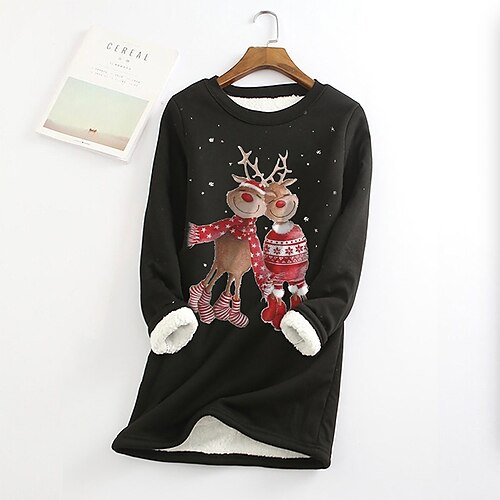 Women's Sweatshirt Pullover Sherpa Fleece Teddy Black Blue Yellow Graphic Christmas Round Neck Long Sleeve Fleece S M L XL XXL 3XL
Women's Sweatshirt Pullover Sherpa Fleece Teddy Black Blue Yellow Graphic Christmas Round Neck Long Sleeve Fleece S M L XL XXL 3XL