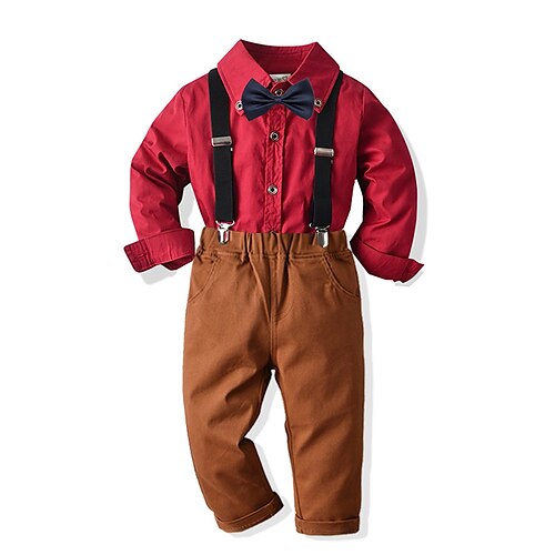 2 Pieces Toddler Boys Shirt & Pants Outfit Solid Color Long Sleeve Set School Basic Fall Spring 3-7 Years Multicolor
2 Pieces Toddler Boys Shirt & Pants Outfit Solid Color Long Sleeve Set School Basic Fall Spring 3-7 Years Multicolor