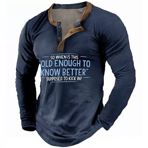 Men's Henley Shirt T shirt Tee Tee Graphic Letter Henley Royal Blue 3D Print Outdoor Daily Long Sleeve Button-Down Print Clothing Apparel Basic Designer Casual Classic
Men's Henley Shirt T shirt Tee Tee Graphic Letter Henley Royal Blue 3D Print Outdoor Daily Long Sleeve Button-Down Print Clothing Apparel Basic Designer Casual Classic