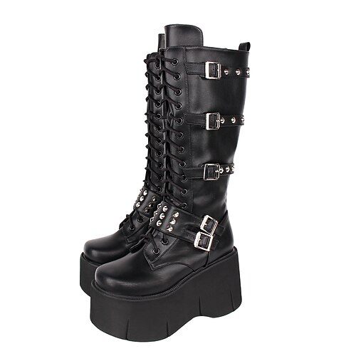 stivali alti al ginocchio gotici punk da donna fibbie zeppa tacco alto piattaforma moto da combattimento 10 cm
stivali alti al ginocchio gotici punk da donna fibbie zeppa tacco alto piattaforma moto da combattimento 10 cm