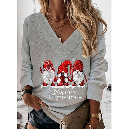 Women's Sweatshirt Pullover Streetwear Gray White Black Graphic Christmas V Neck Long Sleeve S M L XL 2XL 3XL
Women's Sweatshirt Pullover Streetwear Gray White Black Graphic Christmas V Neck Long Sleeve S M L XL 2XL 3XL