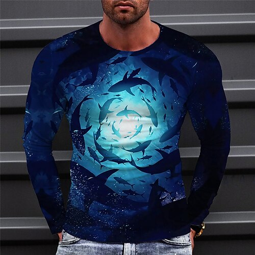 Men's T shirt Tee Animal Graphic Prints Underwater World Crew Neck Green Blue Purple Light Green Orange 3D Print Outdoor Street Long Sleeve Print Clothing Apparel Basic Sports Designer Casual
Men's T shirt Tee Animal Graphic Prints Underwater World Crew Neck Green Blue Purple Light Green Orange 3D Print Outdoor Street Long Sleeve Print Clothing Apparel Basic Sports Designer Casual