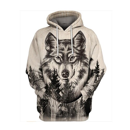 Men's Pullover Hoodie Sweatshirt Khaki Hooded Wolf Graphic Prints Print Daily Sports 3D Print Basic Streetwear Casual Spring & Fall Clothing Apparel Hoodies Sweatshirts
Men's Pullover Hoodie Sweatshirt Khaki Hooded Wolf Graphic Prints Print Daily Sports 3D Print Basic Streetwear Casual Spring & Fall Clothing Apparel Hoodies Sweatshirts