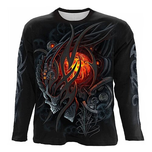 Men's T shirt Tee Graphic Prints Machine Crew Neck Black 3D Print Outdoor Street Long Sleeve Print Clothing Apparel Basic Vintage Sports Designer
Men's T shirt Tee Graphic Prints Machine Crew Neck Black 3D Print Outdoor Street Long Sleeve Print Clothing Apparel Basic Vintage Sports Designer