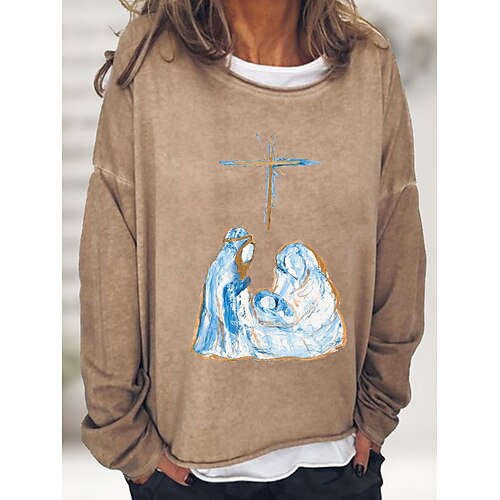 Women's Sweatshirt Pullover Basic Black Blue Khaki Graphic Street Round Neck Long Sleeve S M L XL 2XL 3XL
Women's Sweatshirt Pullover Basic Black Blue Khaki Graphic Street Round Neck Long Sleeve S M L XL 2XL 3XL