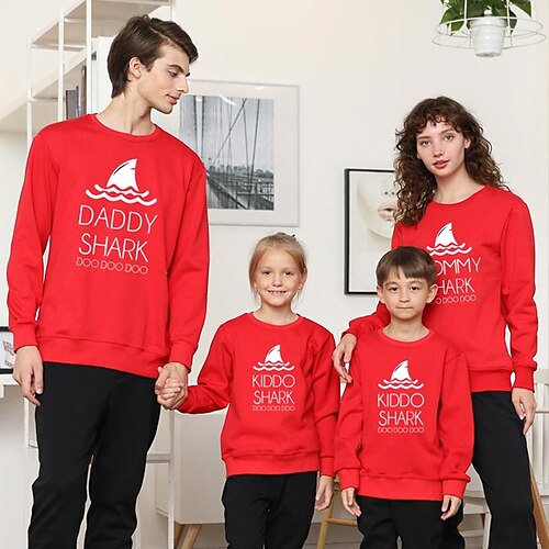 Family Sweatshirt Letter Casual Crewneck Black Red Long Sleeve Daily Matching Outfits
Family Sweatshirt Letter Casual Crewneck Black Red Long Sleeve Daily Matching Outfits