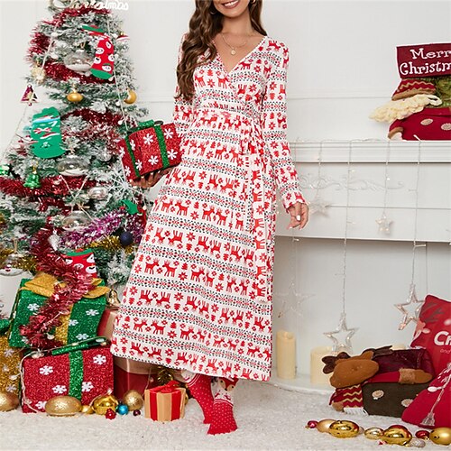 Women's Casual Dress Shift Dress Long Dress Maxi Dress Green Blue Dark Blue Long Sleeve Elk Lace up Winter Fall Autumn V Neck Christmas 2022 S M L XL 2XL
Women's Casual Dress Shift Dress Long Dress Maxi Dress Green Blue Dark Blue Long Sleeve Elk Lace up Winter Fall Autumn V Neck Christmas 2022 S M L XL 2XL