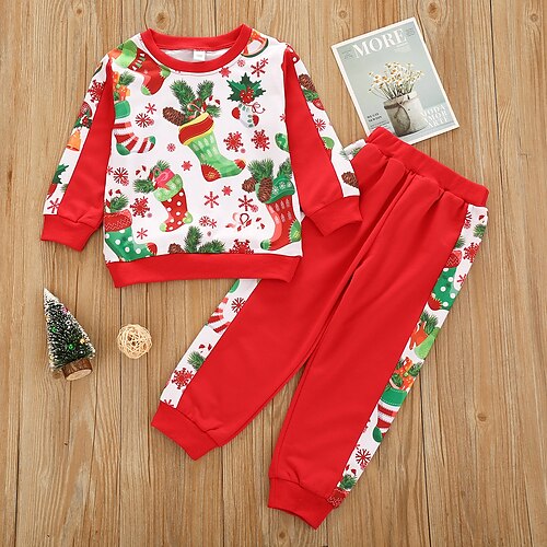 2 Pieces Toddler Boys Ugly Christmas Sweatshirt Pullover & Pants Outfit Cartoon Christmas Tree Long Sleeve Cotton Set Outdoor Fashion Daily Winter Fall 3-7 Years Red
2 Pieces Toddler Boys Ugly Christmas Sweatshirt Pullover & Pants Outfit Cartoon Christmas Tree Long Sleeve Cotton Set Outdoor Fashion Daily Winter Fall 3-7 Years Red