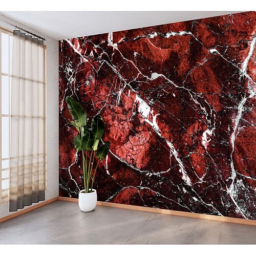 Abstract Marble Wallpaper Mural Red Marble Wall Covering Sticker Peel and Stick Removable PVC/Vinyl Material Self Adhesive/Adhesive Required Wall Decor for Living Room Kitchen Bathroom
Abstract Marble Wallpaper Mural Red Marble Wall Covering Sticker Peel and Stick Removable PVC/Vinyl Material Self Adhesive/Adhesive Required Wall Decor for Living Room Kitchen Bathroom