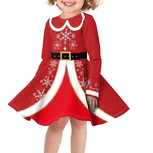Kids Girls' Christmas Dress Santa Claus Snowman Christmas Tree A Line Dress Above Knee Dress Christmas Gifts Crew Neck Long Sleeve Casual Dress 3-10 Years Winter Green Purple Pink
Kids Girls' Christmas Dress Santa Claus Snowman Christmas Tree A Line Dress Above Knee Dress Christmas Gifts Crew Neck Long Sleeve Casual Dress 3-10 Years Winter Green Purple Pink
