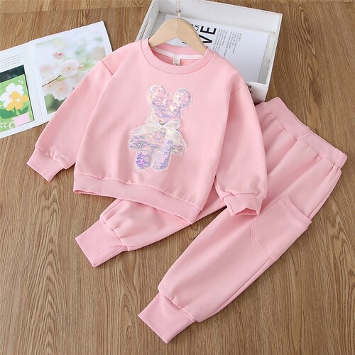 2 Pieces Toddler Girls' Solid Color Sweatshirt & Pants Set Long Sleeve Neutral Outdoor 3-7 Years Fall Pink Gray
2 Pieces Toddler Girls' Solid Color Sweatshirt & Pants Set Long Sleeve Neutral Outdoor 3-7 Years Fall Pink Gray