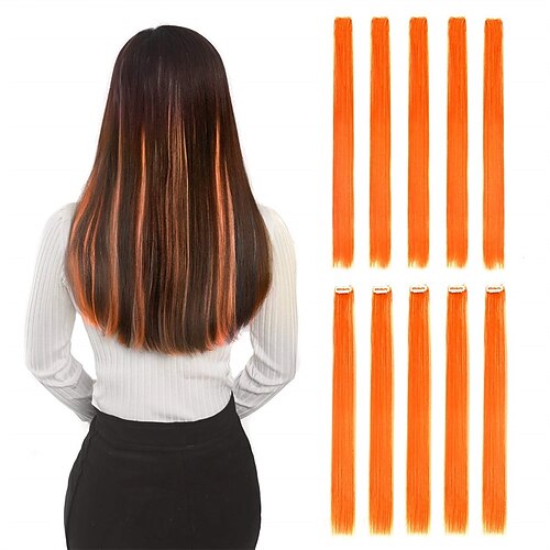 Colored Clip in Hair Extensions 22 10pcs Straight Fashion Hairpieces for Party Highlights
Colored Clip in Hair Extensions 22 10pcs Straight Fashion Hairpieces for Party Highlights
