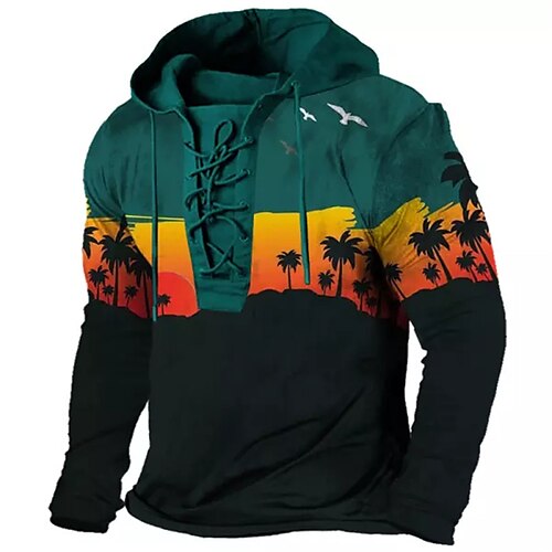 Men's Pullover Hoodie Sweatshirt Pullover Green Hooded Tree Graphic Prints Beach Lace up Print Casual Daily Sports 3D Print Basic Streetwear Designer Spring Fall Clothing Apparel Hoodies
Men's Pullover Hoodie Sweatshirt Pullover Green Hooded Tree Graphic Prints Beach Lace up Print Casual Daily Sports 3D Print Basic Streetwear Designer Spring Fall Clothing Apparel Hoodies