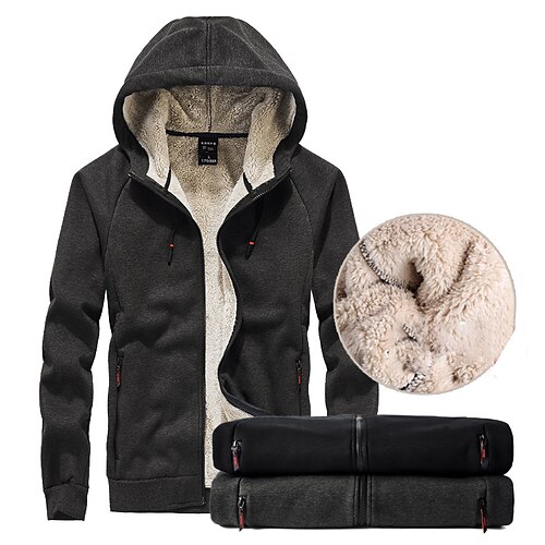 Men's Sherpa Hoodie Jacket Full Zip Hoodie Jacket Fleece Hoodie Black Gray Hooded Solid Color Sports & Outdoor Casual Fleece Basic Streetwear Casual Winter Clothing Apparel Hoodies Sweatshirts Long
Men's Sherpa Hoodie Jacket Full Zip Hoodie Jacket Fleece Hoodie Black Gray Hooded Solid Color Sports & Outdoor Casual Fleece Basic Streetwear Casual Winter Clothing Apparel Hoodies Sweatshirts Long