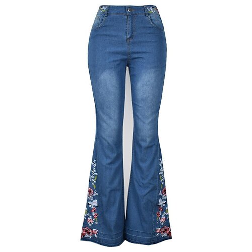 Women's Jeans Bell Bottom Denim Light Blue Black Dark Blue High Waist Streetwear Casual Going out Casual Daily Full Length Outdoor Flower XS S M L XL
Women's Jeans Bell Bottom Denim Light Blue Black Dark Blue High Waist Streetwear Casual Going out Casual Daily Full Length Outdoor Flower XS S M L XL