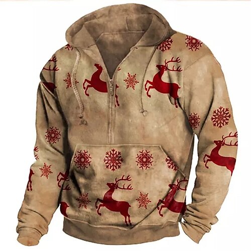 Men's Pullover Full Zip Hoodie Brown Hooded Elk Graphic Prints Snowflake Zipper Print Christmas Casual Daily 3D Print Basic Streetwear Designer Spring Fall Clothing Apparel Hoodies Sweatshirts
Men's Pullover Full Zip Hoodie Brown Hooded Elk Graphic Prints Snowflake Zipper Print Christmas Casual Daily 3D Print Basic Streetwear Designer Spring Fall Clothing Apparel Hoodies Sweatshirts