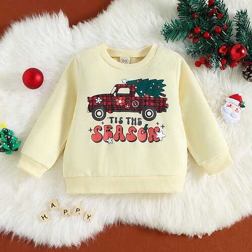 Toddler Boys Christmas Sweatshirt Pullover Letter Car Christmas Tree Long Sleeve Children Top Outdoor Sweatshirt Fashion Cool Apricot Winter 3-7 Years
Toddler Boys Christmas Sweatshirt Pullover Letter Car Christmas Tree Long Sleeve Children Top Outdoor Sweatshirt Fashion Cool Apricot Winter 3-7 Years