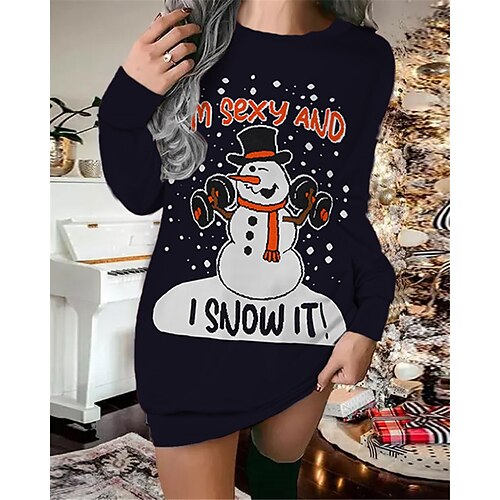 Women's Christmas Sweatshirt Dress Shift Dress Black Wine Long Sleeve Santa Claus Print Winter Fall Autumn Fashion Christmas Daily Loose Fit 2022 S M L XL XXL 3XL
Women's Christmas Sweatshirt Dress Shift Dress Black Wine Long Sleeve Santa Claus Print Winter Fall Autumn Fashion Christmas Daily Loose Fit 2022 S M L XL XXL 3XL
