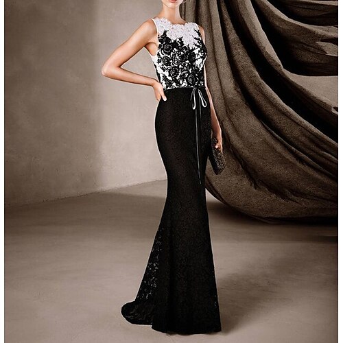 A sirena Vestiti da sera Monocolore Vestito Formale Lungo Senza maniche Con decorazione gioiello Di pizzo con Con applique A fascia 2023
A sirena Vestiti da sera Monocolore Vestito Formale Lungo Senza maniche Con decorazione gioiello Di pizzo con Con applique A fascia 2023