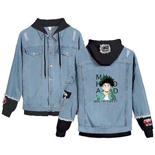 Inspired by My Hero Academia Bakugou Katsuki Deku Anime Cartoon Manga Anime Denim Jacket Harajuku Kawaii Coat For Men's Women's Unisex Adults' Hot Stamping Denim
Inspired by My Hero Academia Bakugou Katsuki Deku Anime Cartoon Manga Anime Denim Jacket Harajuku Kawaii Coat For Men's Women's Unisex Adults' Hot Stamping Denim
