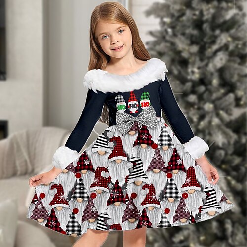Kids Girls' Christmas Dress Letter Casual Dress Above Knee Dress Christmas Gifts Fur Trim Crew Neck Long Sleeve Adorable Dress 2-13 Years Winter Navy Blue
Kids Girls' Christmas Dress Letter Casual Dress Above Knee Dress Christmas Gifts Fur Trim Crew Neck Long Sleeve Adorable Dress 2-13 Years Winter Navy Blue