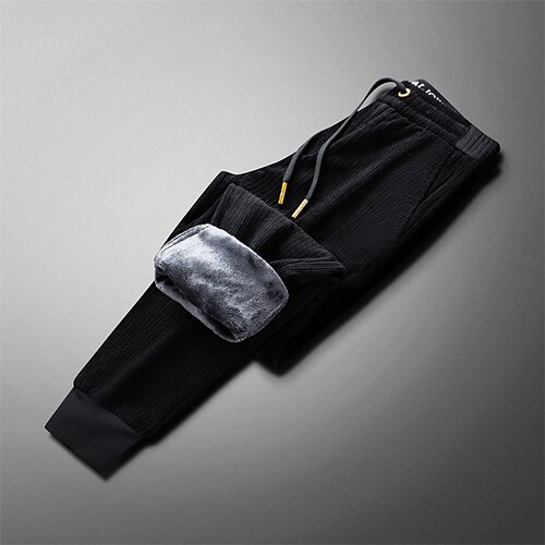 Men's Fleece Pants Winter Pants Trousers Casual Pants Pocket Drawstring Elastic Waist Solid Color Warm Wearable Daily Holiday Streetwear Stylish Black Khaki Micro-elastic
Men's Fleece Pants Winter Pants Trousers Casual Pants Pocket Drawstring Elastic Waist Solid Color Warm Wearable Daily Holiday Streetwear Stylish Black Khaki Micro-elastic