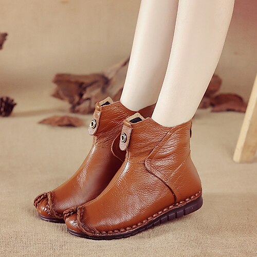 Mujer Botas Exterior Diario Botines Botines Invierno Tacón Plano Dedo redondo Casual Minimalismo Cuero Cremallera Color sólido Negro Marrón Gris
Mujer Botas Exterior Diario Botines Botines Invierno Tacón Plano Dedo redondo Casual Minimalismo Cuero Cremallera Color sólido Negro Marrón Gris