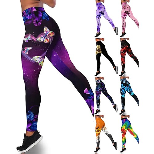 Women's Yoga Leggings Tummy Control Butt Lift Quick Dry High Waist Yoga Fitness Gym Workout Tights Leggings Floral Butterfly Black Green Purple Sports Activewear Stretchy Skinny / Athletic
Women's Yoga Leggings Tummy Control Butt Lift Quick Dry High Waist Yoga Fitness Gym Workout Tights Leggings Floral Butterfly Black Green Purple Sports Activewear Stretchy Skinny / Athletic