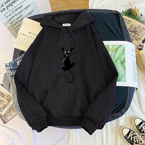 Inspired by Animal Cat Hoodie Cartoon Manga Anime Front Pocket Graphic Hoodie For Men's Women's Unisex Adults' Hot Stamping 100% Polyester Casual Daily
Inspired by Animal Cat Hoodie Cartoon Manga Anime Front Pocket Graphic Hoodie For Men's Women's Unisex Adults' Hot Stamping 100% Polyester Casual Daily