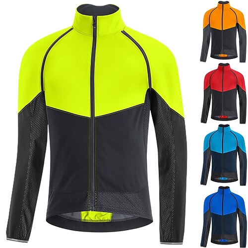 Men's Cycling Jersey Long Sleeve Bike Jersey Top with 3 Rear Pockets Mountain Bike MTB Road Bike Cycling Breathable Quick Dry Moisture Wicking Reflective Strips Green Orange Red Color Block Spandex
Men's Cycling Jersey Long Sleeve Bike Jersey Top with 3 Rear Pockets Mountain Bike MTB Road Bike Cycling Breathable Quick Dry Moisture Wicking Reflective Strips Green Orange Red Color Block Spandex