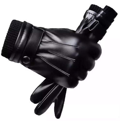 

Men's 1 Pair Leather Gloves Winter Gloves Gloves Work Outdoor Gloves Stylish Waterproof Non-slip Solid Colored 1# 2# 3#