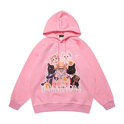 Inspired by Y2K Cat Hoodie Cartoon Manga Anime Front Pocket Graphic Hoodie For Men's Women's Unisex Adults' Hot Stamping 100% Polyester Casual Daily
Inspired by Y2K Cat Hoodie Cartoon Manga Anime Front Pocket Graphic Hoodie For Men's Women's Unisex Adults' Hot Stamping 100% Polyester Casual Daily