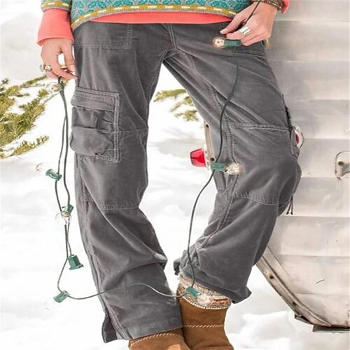 Women's Cargo Pants Cotton Blue Burgundy Khaki Fashion Casual Daily Full Length Comfort Plain S M L XL 2XL
Women's Cargo Pants Cotton Blue Burgundy Khaki Fashion Casual Daily Full Length Comfort Plain S M L XL 2XL