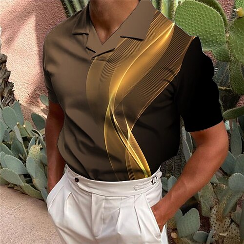 Per uomo POLO Camicia da golf Golf Gradiente Astratto Stampe astratte Collo ripiegabile Blu Oro Stampa 3D Esterno Strada Maniche corte Stampa Abbigliamento Di tendenza Originale Informale Traspirante
Per uomo POLO Camicia da golf Golf Gradiente Astratto Stampe astratte Collo ripiegabile Blu Oro Stampa 3D Esterno Strada Maniche corte Stampa Abbigliamento Di tendenza Originale Informale Traspirante