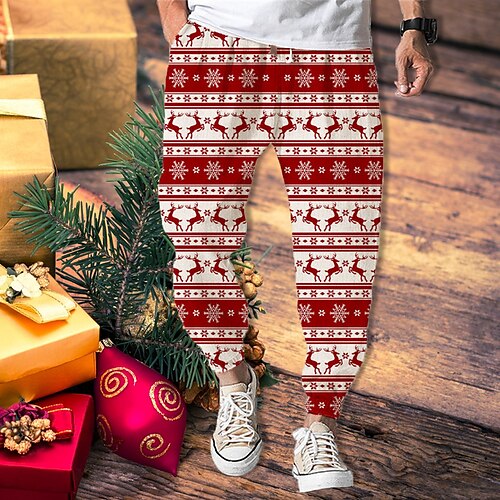 Men's Christmas Pants Joggers Trousers Beach Pants Drawstring Elastic Waist 3D Print Deer Graphic Prints Comfort Breathable Christmas Daily Streetwear Designer Green Yellow Micro-elastic
Men's Christmas Pants Joggers Trousers Beach Pants Drawstring Elastic Waist 3D Print Deer Graphic Prints Comfort Breathable Christmas Daily Streetwear Designer Green Yellow Micro-elastic