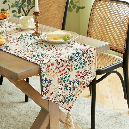 Floral Printed Table Runner Long Cotton Linen Tablerunner with Tassel,Farmhouse Rustic Coffee Dining Party Outdoor Christmas Table Runners
Floral Printed Table Runner Long Cotton Linen Tablerunner with Tassel,Farmhouse Rustic Coffee Dining Party Outdoor Christmas Table Runners